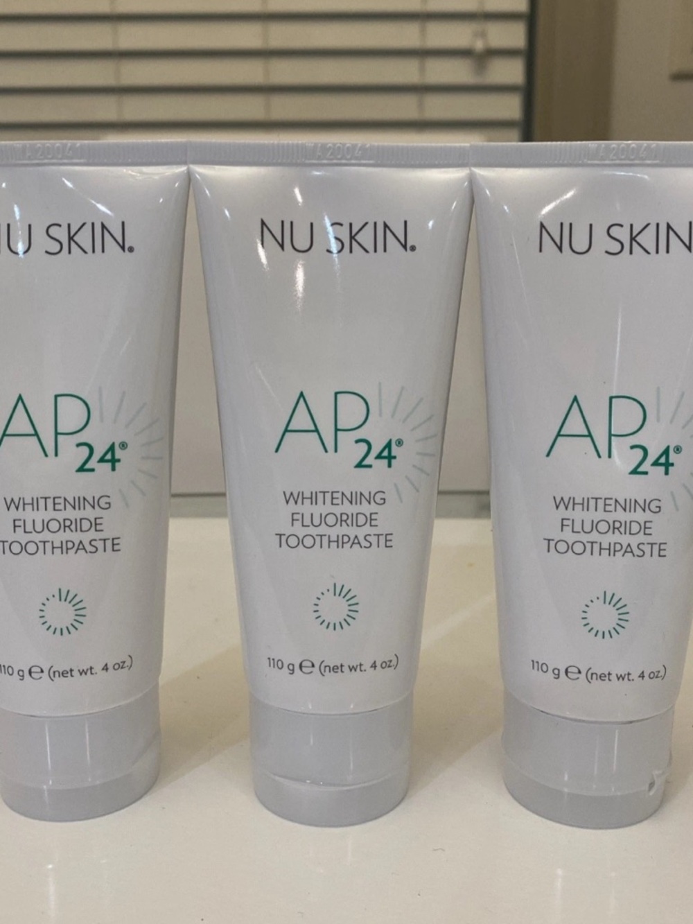 3 tubes of Nu Skin AP24 Whitening Fluoride Toothpaste –Exp Date 07/2026